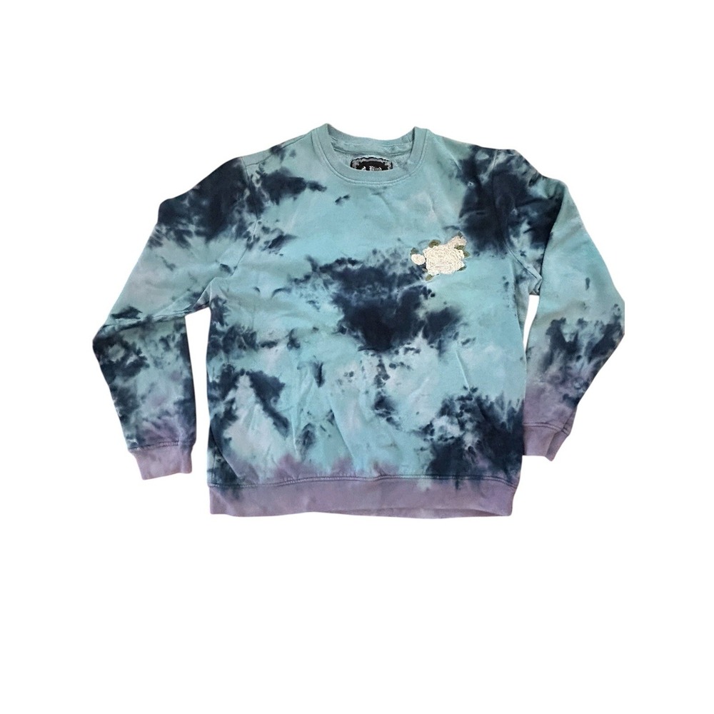 Blind Rooster Tie Dye Sweatshirt Women L Floral Embroidered Undefeated